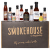 Thoughtfully Ultimate BBQ Sampler Set - 10 Piece Vegan & Vegetarian Sauces, Rubs, & Salts in Sample Size Glass Bottles