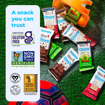 Blakes Seed Based Chewy Granola Bars - Apple Cinnamon (24 Count), Vegan, Gluten Free, Nut Free & Dairy Free, Healthy Snacks For