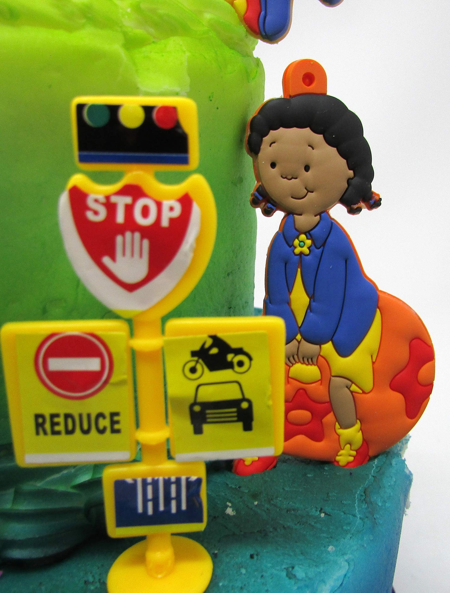 Caillou Birthday Cake Topper Set Featuring Caillou And Friends With Decorative Themed Accessories