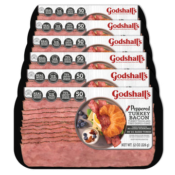Godshall's 12oz Peppered Turkey Bacon, 6pk