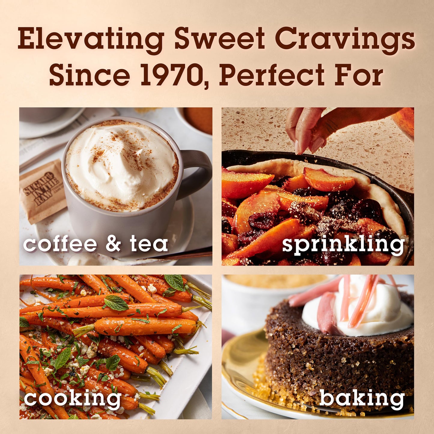 Sugar In The Raw Turbinado Cane Sugar Packets, 200 Ct Box, 1 Pack, Pure, All-Natural Turbinado Sugar, Non-GMO Project Verified,