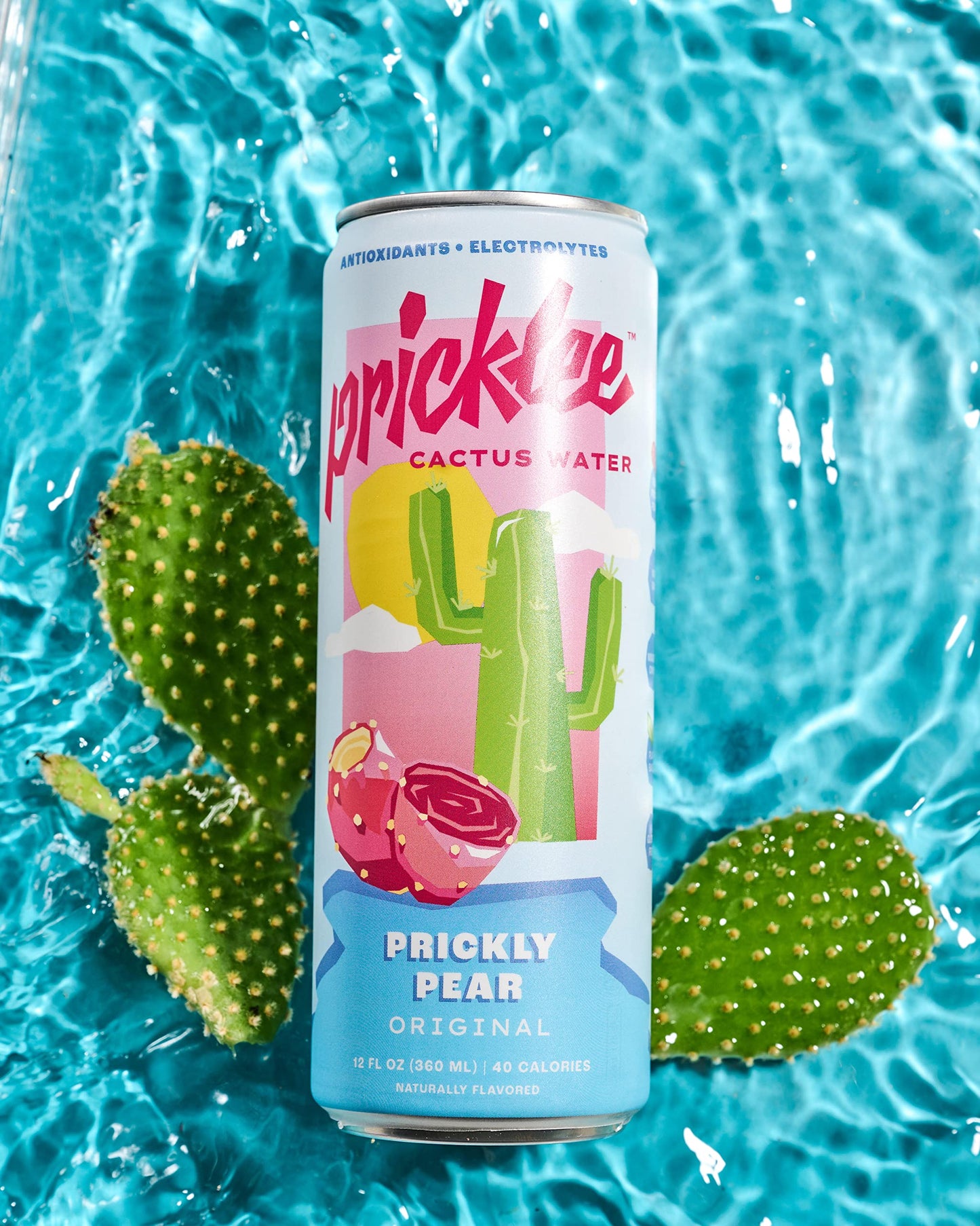 PRICKLEE SUPERFRUIT WATER Prickly Pear Cactus Water - Natural Sports Drink, 12 Fl Oz (Pack of 12), Low-Sugar, Non-Sparkling