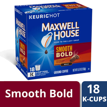 Maxwell House Smooth Bold, K-Cup Pods Coffee, 18 Count