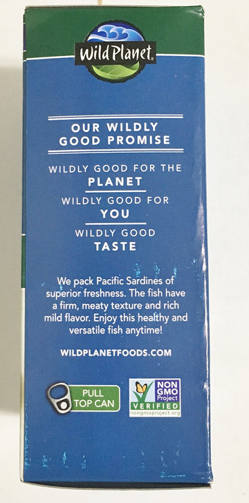 Wild Planet Wild Pacific Sardines in Extra Virgin Olive Oil, 4.4 Ounce (6 Count)
