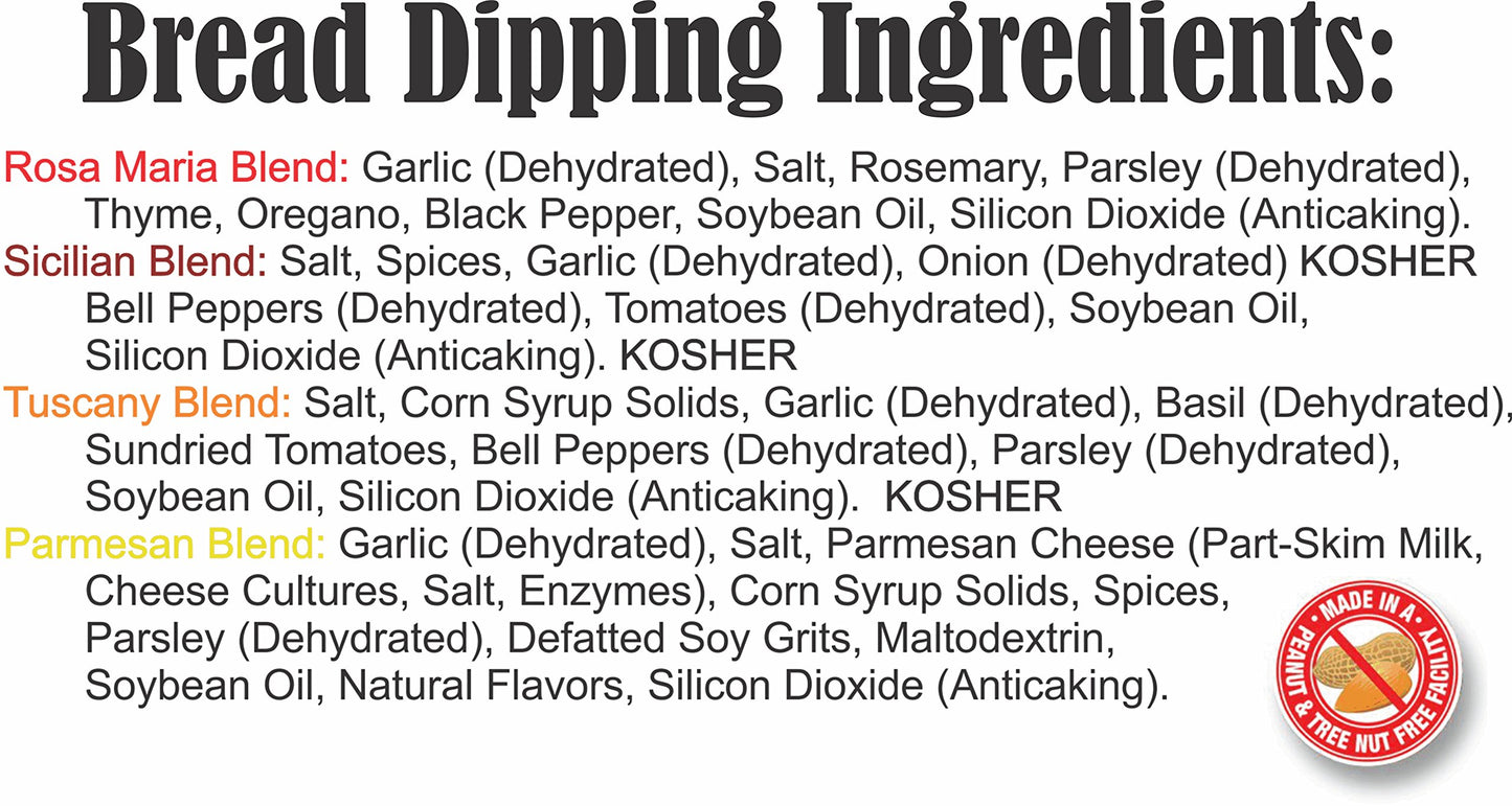 Bread Dipping Seasonings - Dean Jacob's 4 Spice Variety Pack