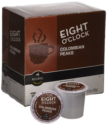 Eight O'Clock Colombian Peaks Medium Roast Coffee K-Cup Packs - 18 Ct