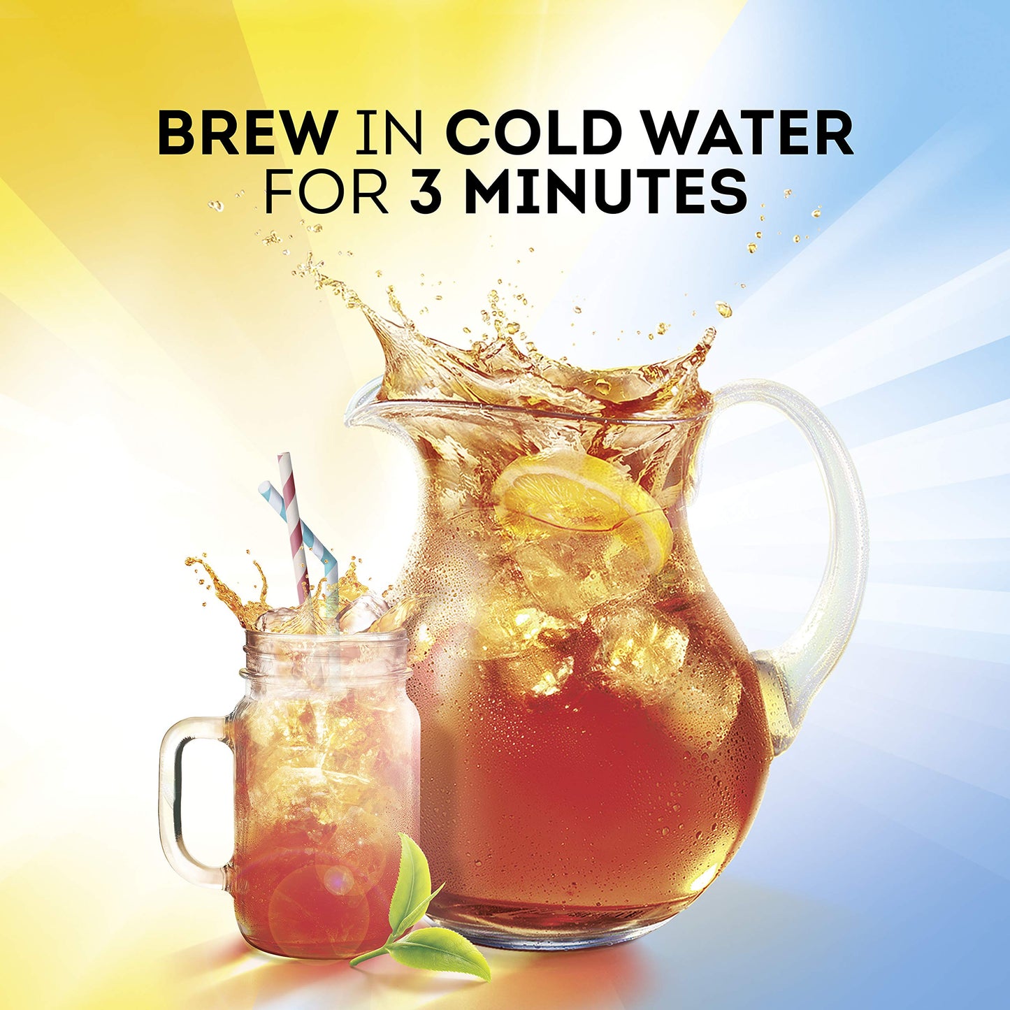 Lipton Family-Size Tea Bags, Unsweetened Cold Brew Iced Tea, 22 Tea Bags, 6 Boxes