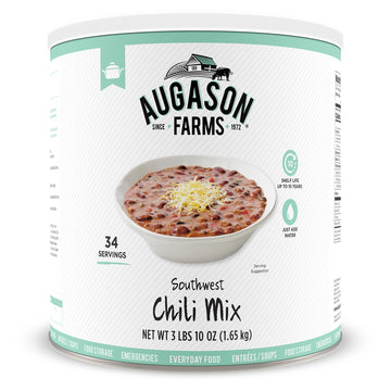 Augason Farms Southwest Chili Mix Can, Certified Gluten Free, Emergency Food Supply, Everyday Meals, 34 Servings