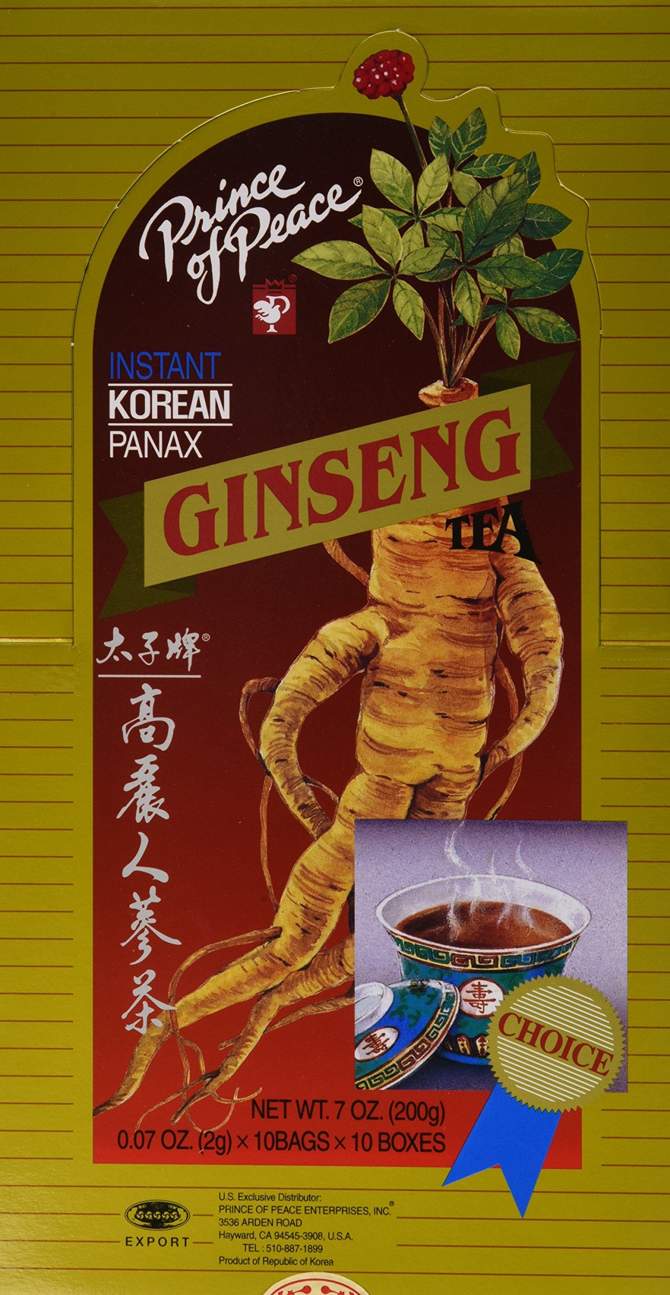 Prince Of Peace Instant Korean Panax Ginseng Tea, 100 Count