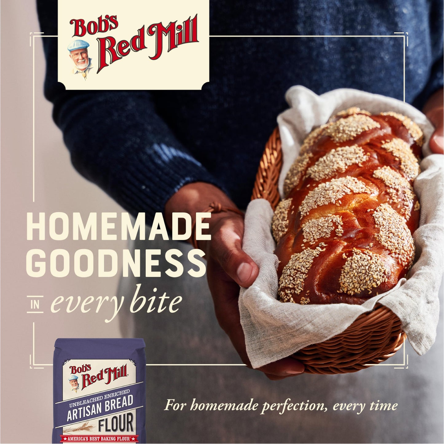 Bobs Red Mill Artisan Bread Flour - Vegan, Unbleached, Unbromated - 5lb (Pack of 1)