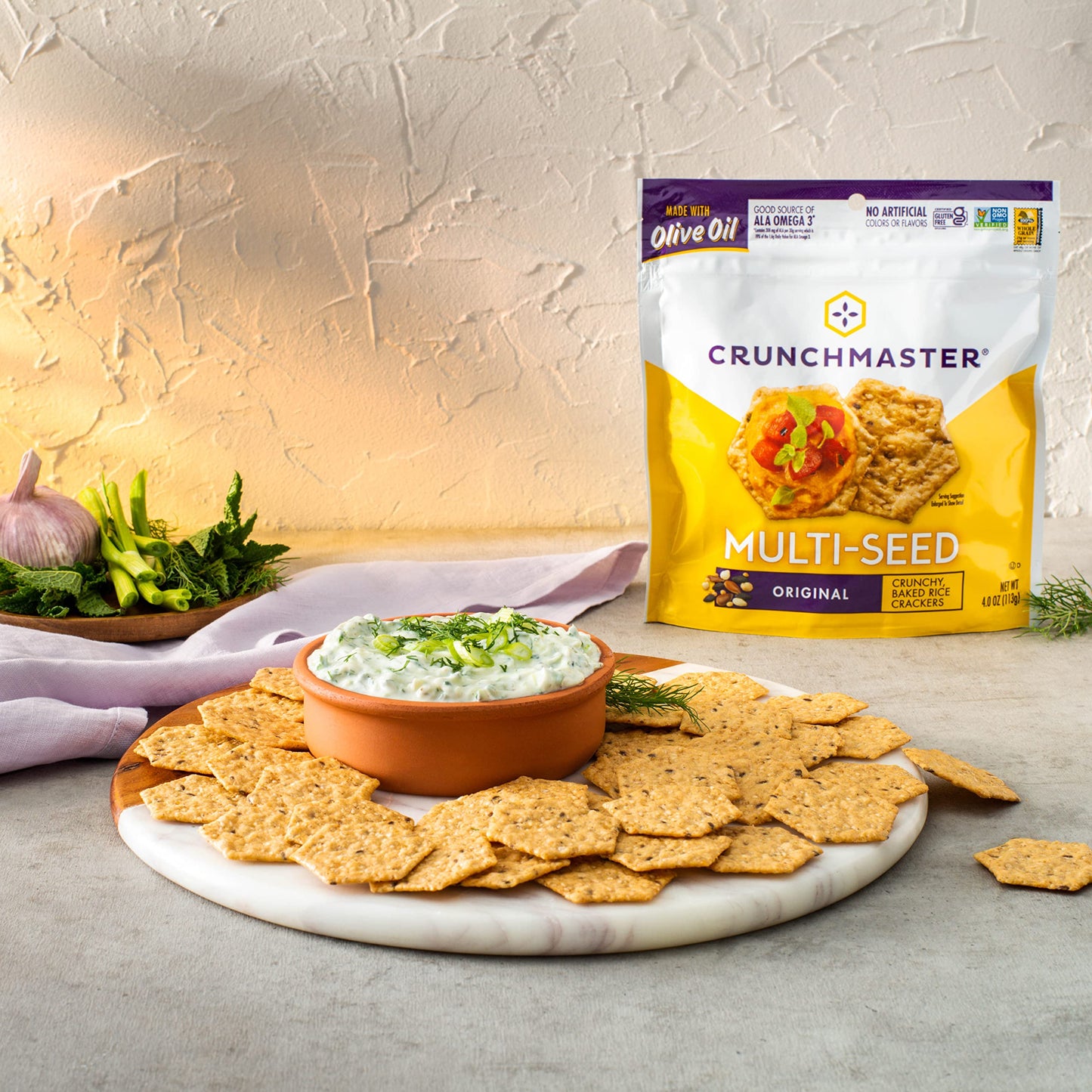 Crunchmaster Gluten-Free Multi-Seed Original Crackers, 4oz. (Pack of 6)