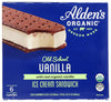 Aldens, Ice Cream Sandwich Vanilla Organic 6 Count, 21.9 Fl Oz