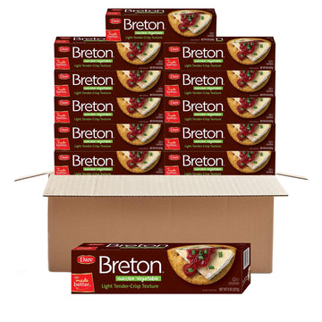 Dare Breton Crackers 8 Box Healthy Snacks, Garden Vegetable 96 Ounce (Pack of 12)