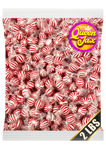 Peppermint Jumbo Mints - 2 Pound Bag - Bulk Jumbo Mints - Individually Wrapped Candies