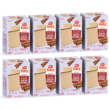 Katz Gluten Free Toaster Pastries.Unfrosted Cinnamon Gluten Free, Dairy Free, Nut Free, Peanut Free, Soy Free. Kosher Snacks 8 O