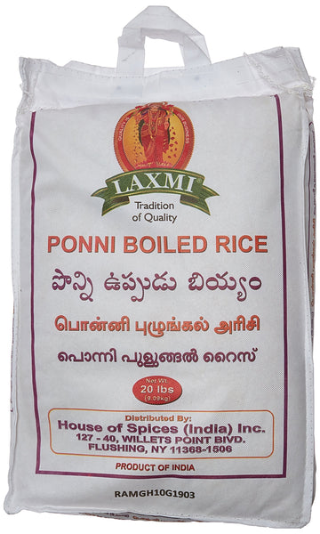 Laxmi Ponni Boiled Rice, 20 Pound