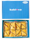Bakluva 16-Piece Baklava Pastry Dessert Gift Box - (16) Large 2.3 Oz (66 Gram) Pieces - Perfect For Gifts, Parties, And More