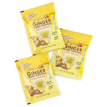 Prince Of Peace Instant Lemon Ginger Honey Crystals, 2 Pack Of 30 Sachets - Instant Hot Or Cold Beverage - Easy To Brew Ginger A