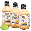 Deep Roasted Sesame Dressing and Marinade, Creamy, 30 fl oz, Pack of 3 with Free Dish Scrubber