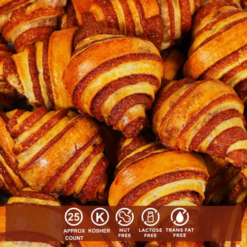 Cinnamon Rolls | Cinnamon Buns | Breakfast Pastry | Approx 20 Rugelach Pastries Cinnamon Croissants | Preservative Free & No Col