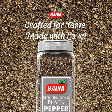 Badia Black Pepper Butcher Block, Coarse & Bold, 16 oz, 1 Pound