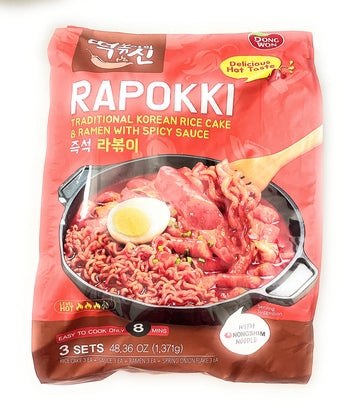 Dongwon Dongwon Dongwong Rapokki Korean Rice Cake & Ramen With Spicy Sauce (Net Wt 53.3 Ounce ),