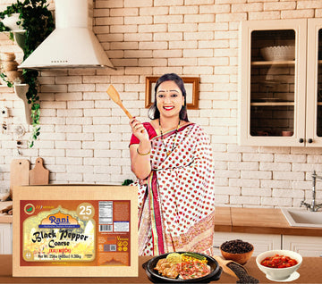 Rani Black Pepper Coarse Ground 28 Mesh (Table Grind) 400Oz (25Lbs) 11.36Kg Bulk Box ~ All Natural | Vegan | Gluten Friendly | N