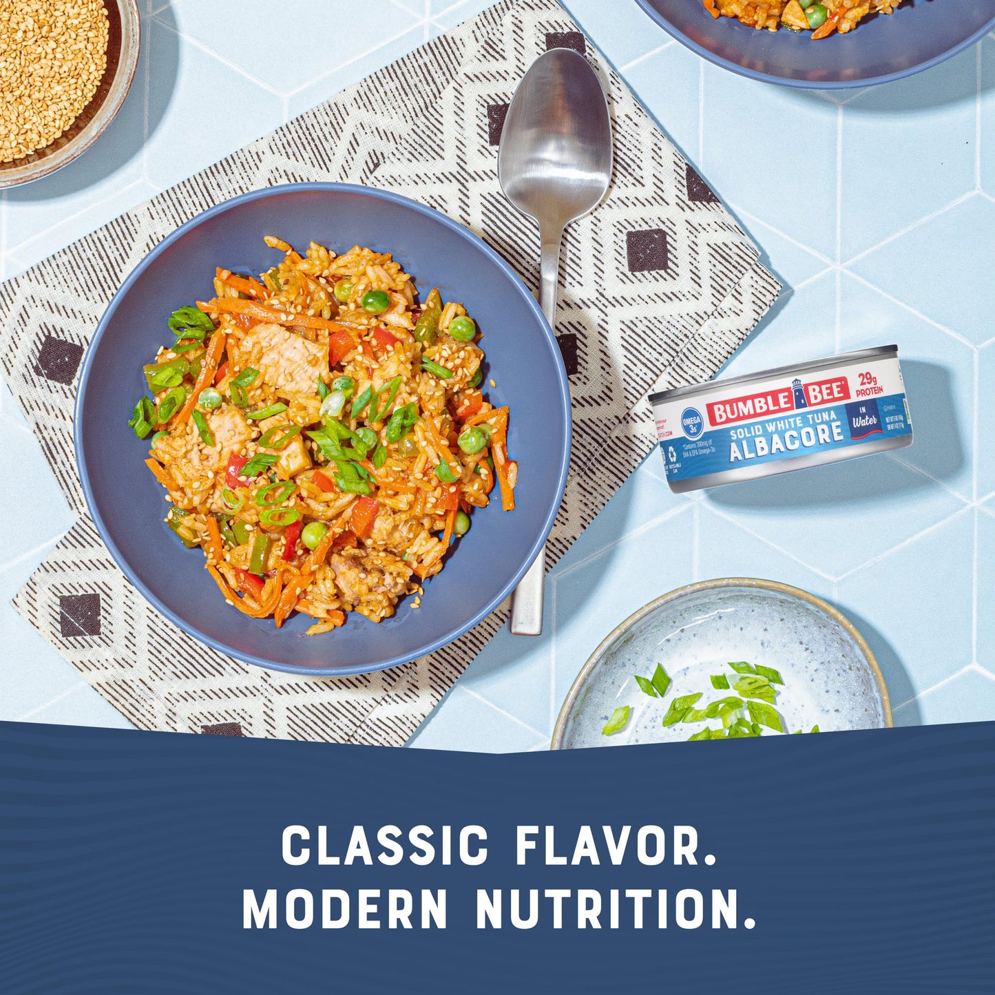 Bumble Bee Solid White Albacore Tuna In Water, 7 Oz Can - Wild Caught Tuna - 37G Protein Per Serving, High In Omega-3S - Non-Gmo