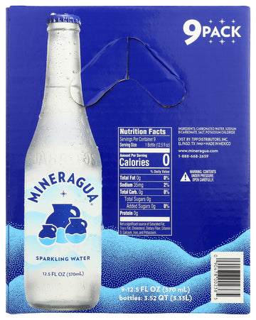 Mineragua Sparkling Water - Pack of 9, 112.5 oz, Model KHCH00385327