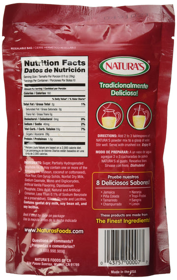 Natura'S Horchata Drink Mix 14 Oz