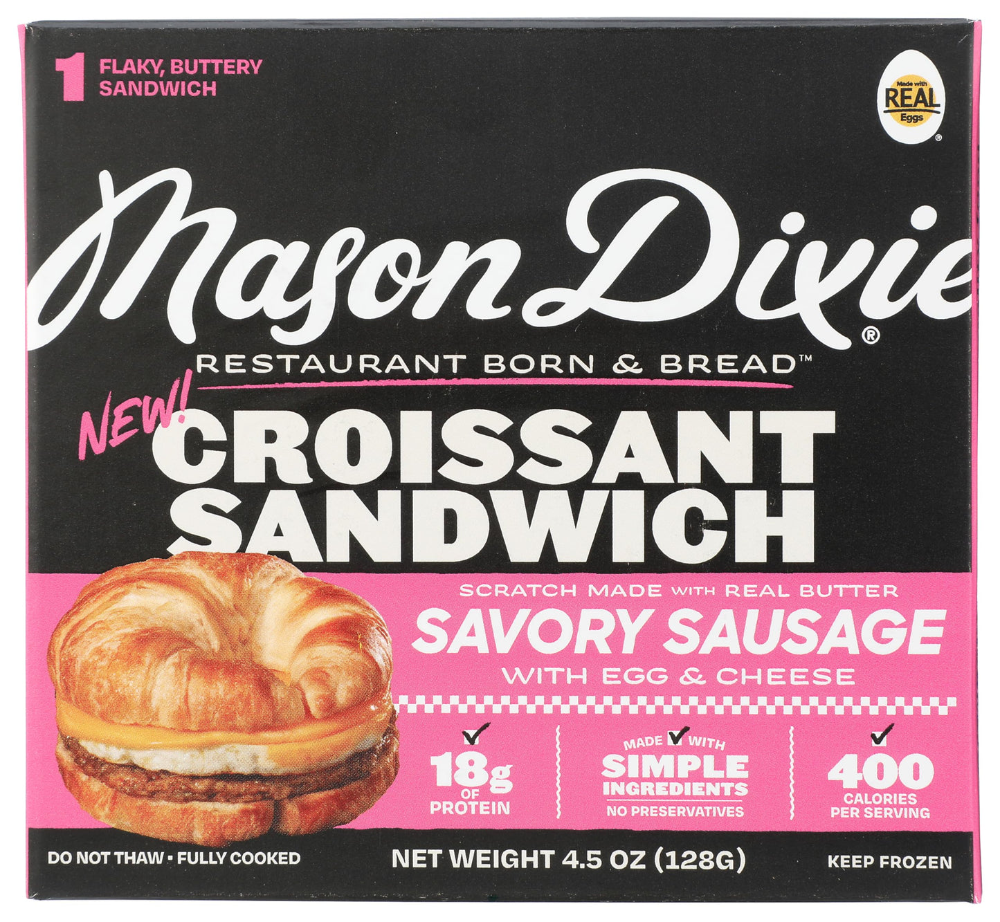 Mason Dixie Biscuit Co Savory Sausage Croissant Sandwich With Egg & Cheese, 4.5 Oz