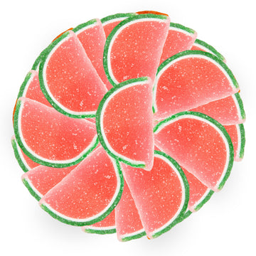 Oh! Nuts Watermelon Jelly Fruit Slices Sugar Candy - 5 LB Bulk Bag - Traditional Old Fashioned Chewy Gummy Sweet Confectionery -