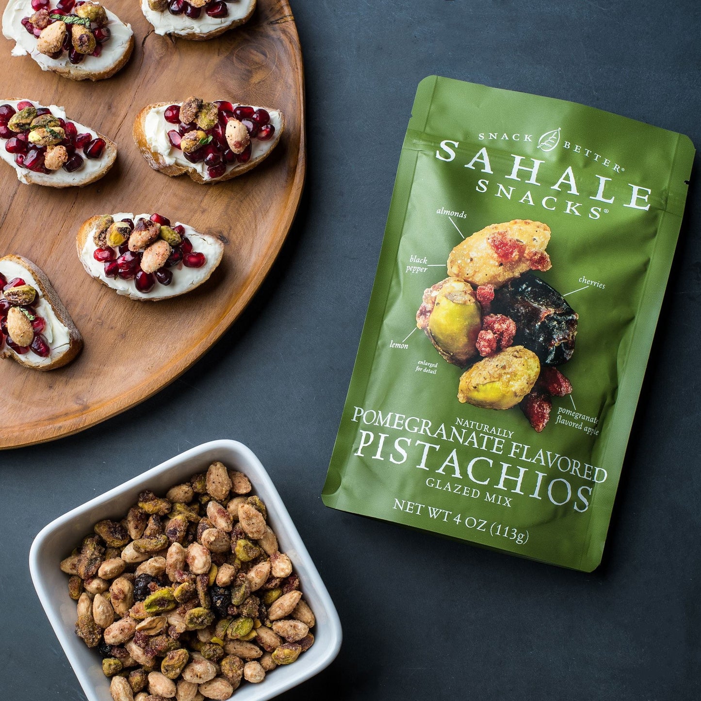 Sahale Snacks Pomegranate Pistachios Glazed Mix, 4 Ounces (Pack Of 6)