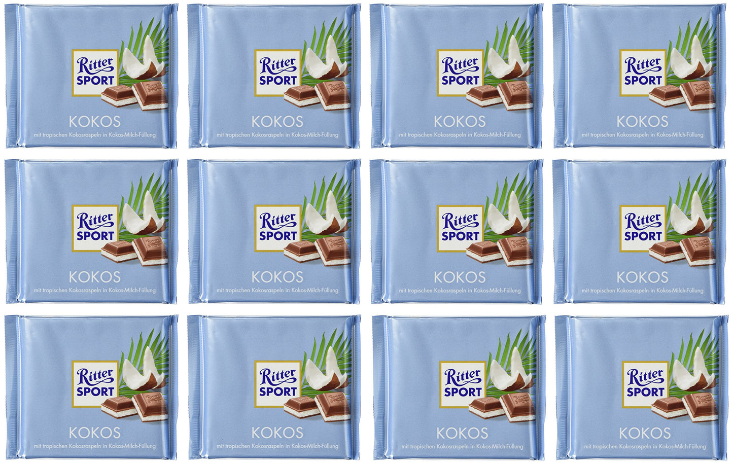 Ritter Sport Kokos,3.52 Ounce (Pack Of 12)
