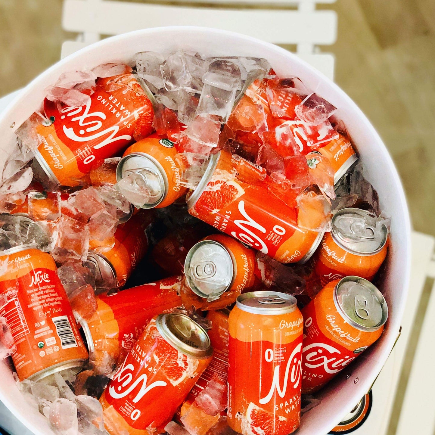 Nixie Sparkling Water, Grapefruit | 12 Fl Oz Cans, 24 Pack | Organic, Vegan, Non-Gmo, Gluten Free, 0 Calories, 0 Sugar, 0 Sodium