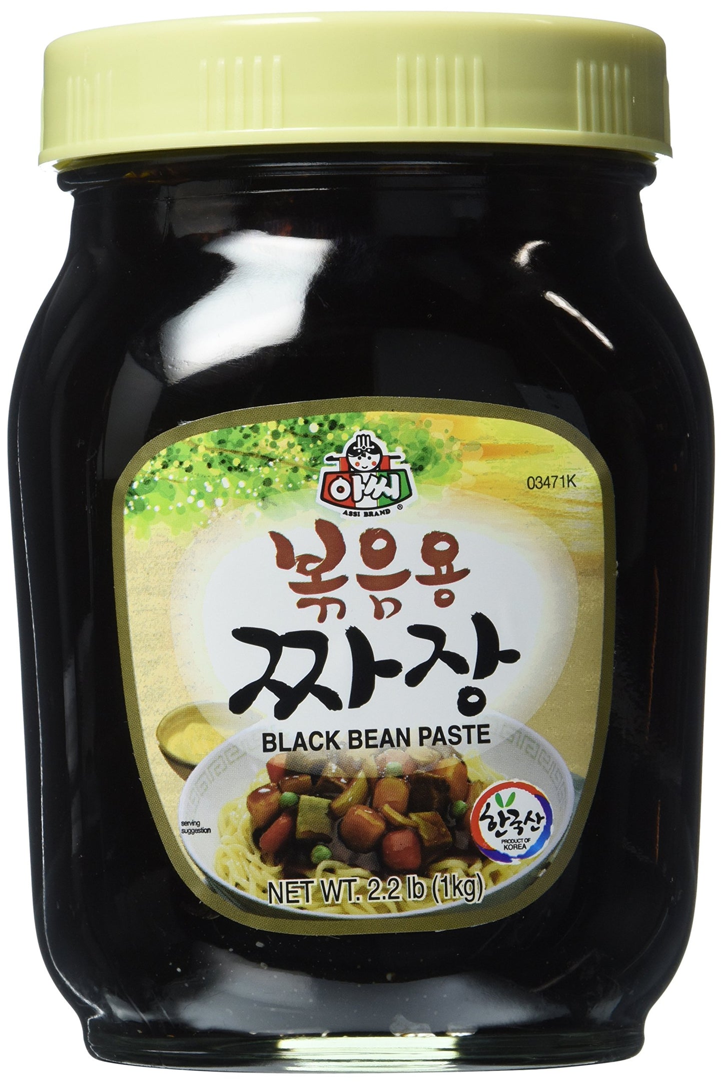 Assi Black Bean Sauce, Jjajang, 2.2 Pound