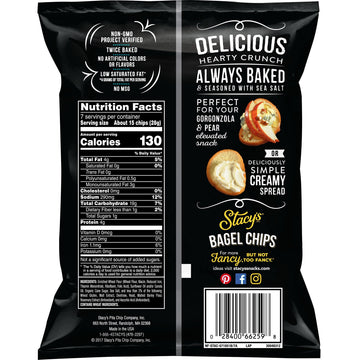 Stacys Simply Naked Bagel Chips, 7 oz Bag