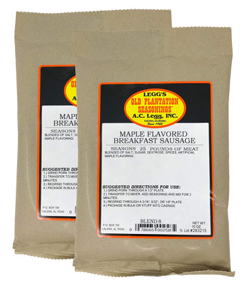 A.C. Legg - Maple Breakfast Sausage, 2 Packs - 10 Ounce Each