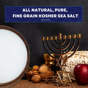 Sea Salt Superstore Kosher Sea Salt, Fine Grain, Non-Iodized, 30 oz Bag - Ideal Table Salt Replacement for Shakers
