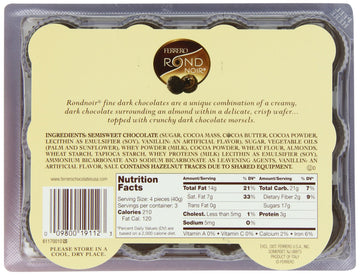 Ferrero Rondnoir Dark Chocolates W Almonds 12 Piece