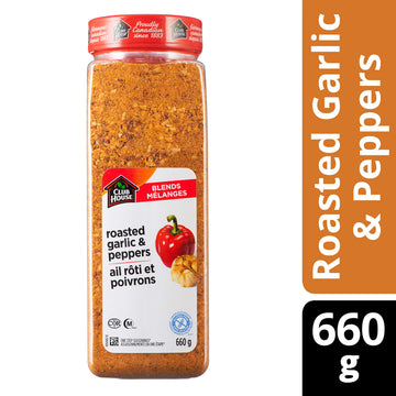 Club House Roasted Garlic and Red Pepper One Step Seasoning 660g - Imported from Canada