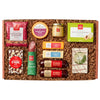 Hickory Farms Farmhouse Summer Sauage and Italian Dry Salami Charcuterie Meat, Cheese, Cracker, and Chocolate Food Gift Basket (