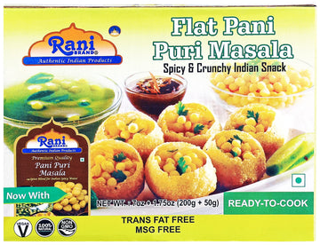 Rani Pani Puri Coins (Uncooked, Microwaveable Wheat And Semolina Coins) 7Oz (200G) With Pani Puri Masala (14-Spice Blend For Indian Spicy Water) 3.5Oz (100G) ~ All Natural | Vegan | Non-Gmo