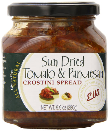 Elki's Gourmet Sundried Tomato and Parmesan Crostini Spread, 9.9 Ounce