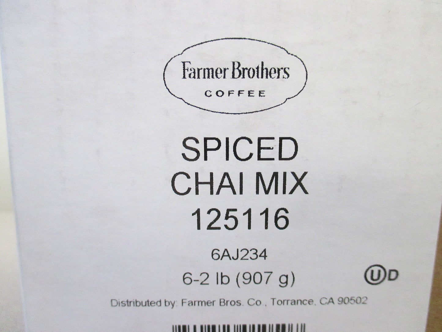 Spice Chai Tea Latte Powder Mix 6 X 2 Lb Bags Farmer Bros Brand