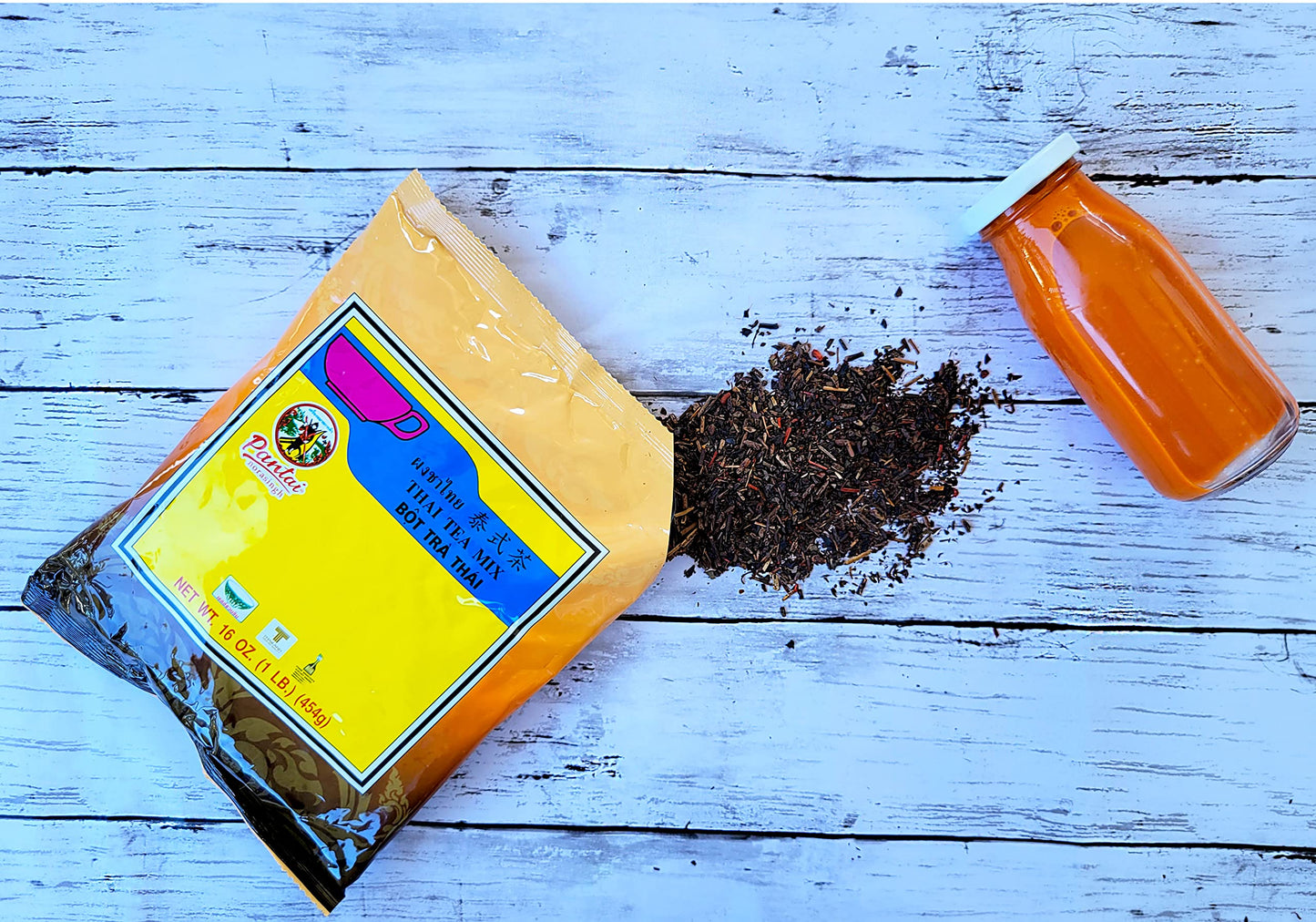 Thai Iced Tea Mix, Traditional Restaurant Style, 16 Oz. (Pack Of 6)