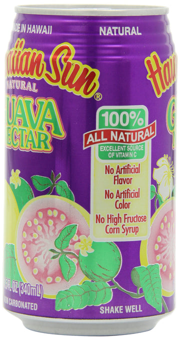 Hawaiian Sun Nectar, Guava, 11.5 Fl Oz (Pack of 24)
