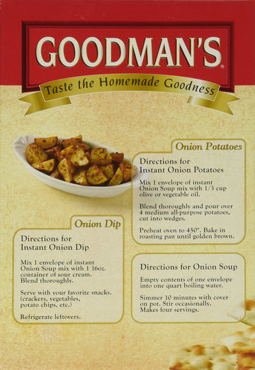 Goodman'S Onion Soup & Dip Mix, 2.75-Ounce Pouch (Pack Of 8)
