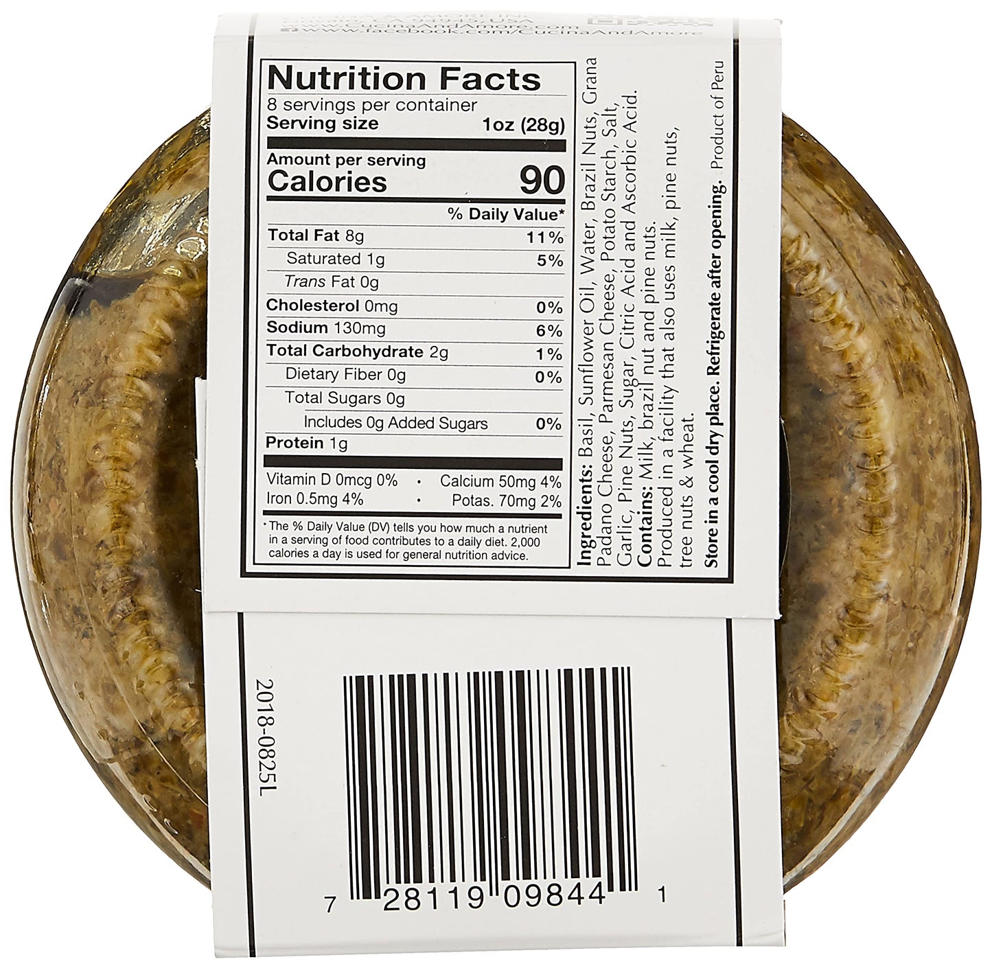Cucina & Amore Genovese Basil Pesto, 7.9 Oz