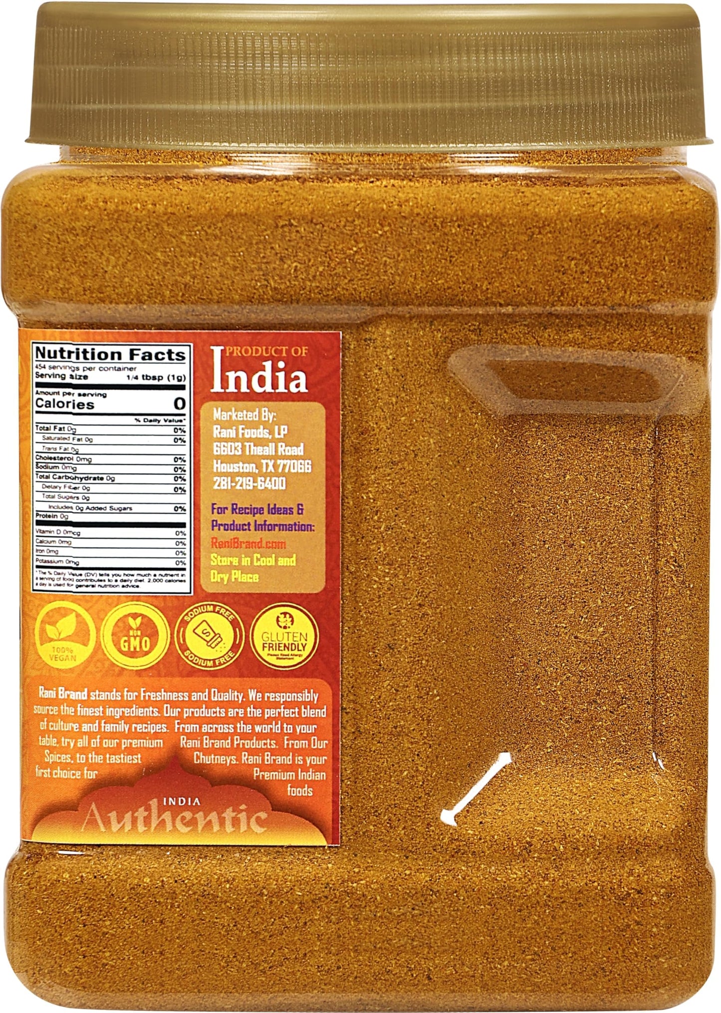 Rani Tandoori Masala 11-Spice Blend, Salt Free, Vegan, Gluten Friendly, 16oz (Pack of 6) - Non-GMO, Kosher, Indian Origin